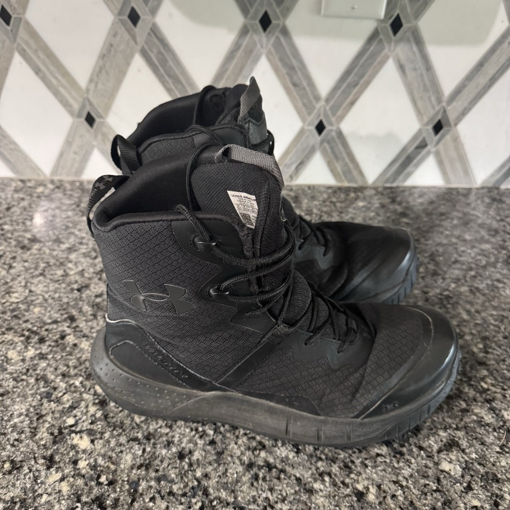 Under Armour Micro G Valsetz Tactical Boots Mens Size 10.5 Black 8" Combat *